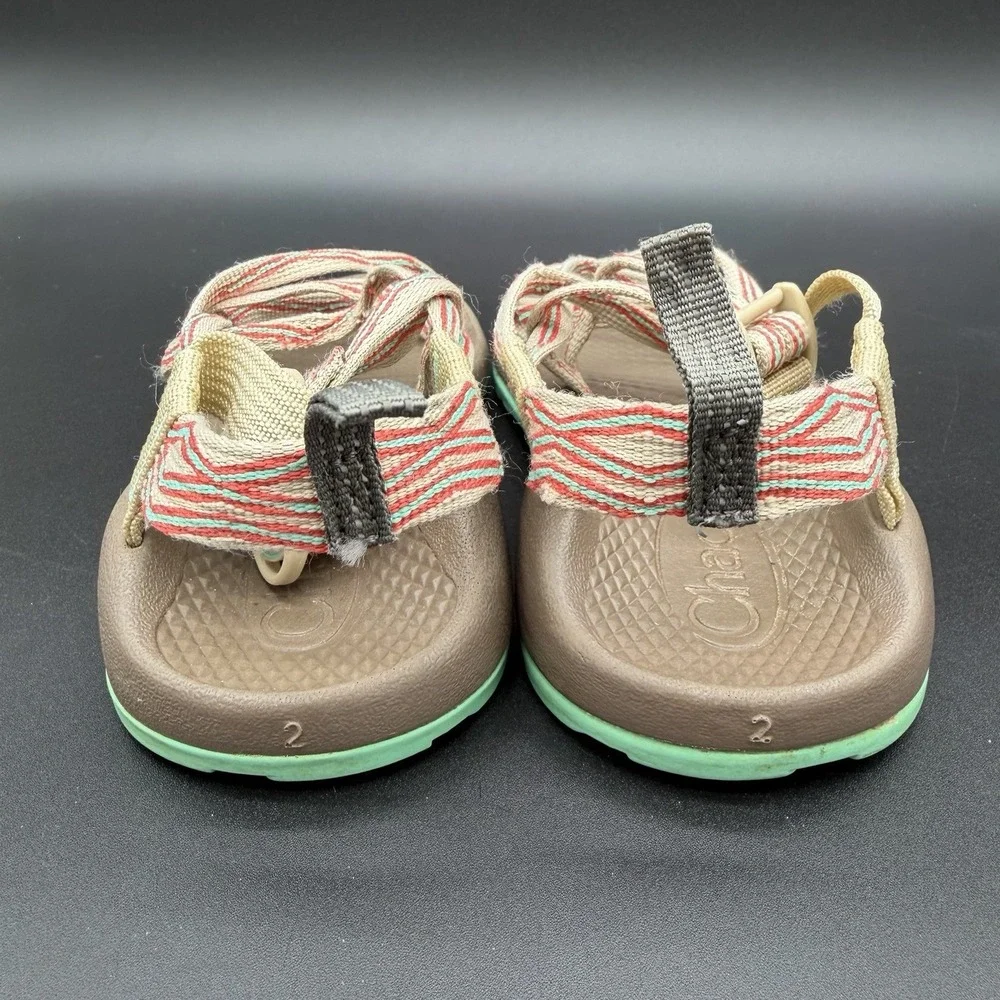 Chaco Big Kids Juniors Size 2 ZX1 Ecotread Orange Blue Brown Souls Waterproof